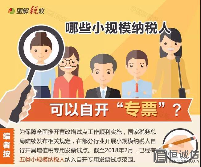 哪些小規(guī)模納稅人可以自己開“專票”？